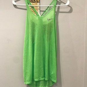 Lime green Nike tank top